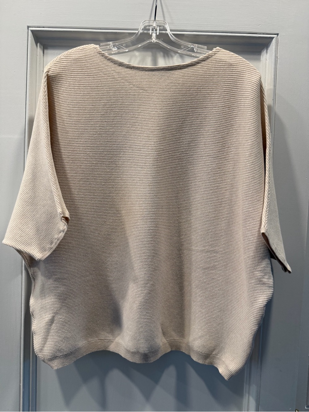 The Reset DolmanCream Ribbed Short-Sleeve Sweater - Picture 2 of 4